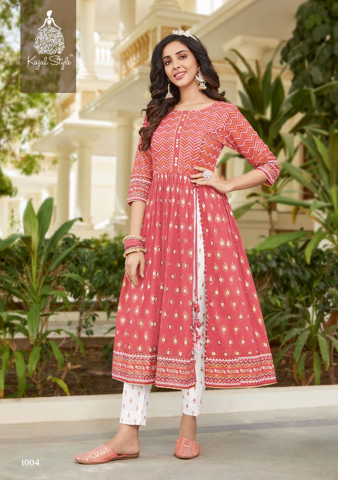 Srug 1 Heavy Festive Wear Cotton Designer Long Kurti With Srug Collection